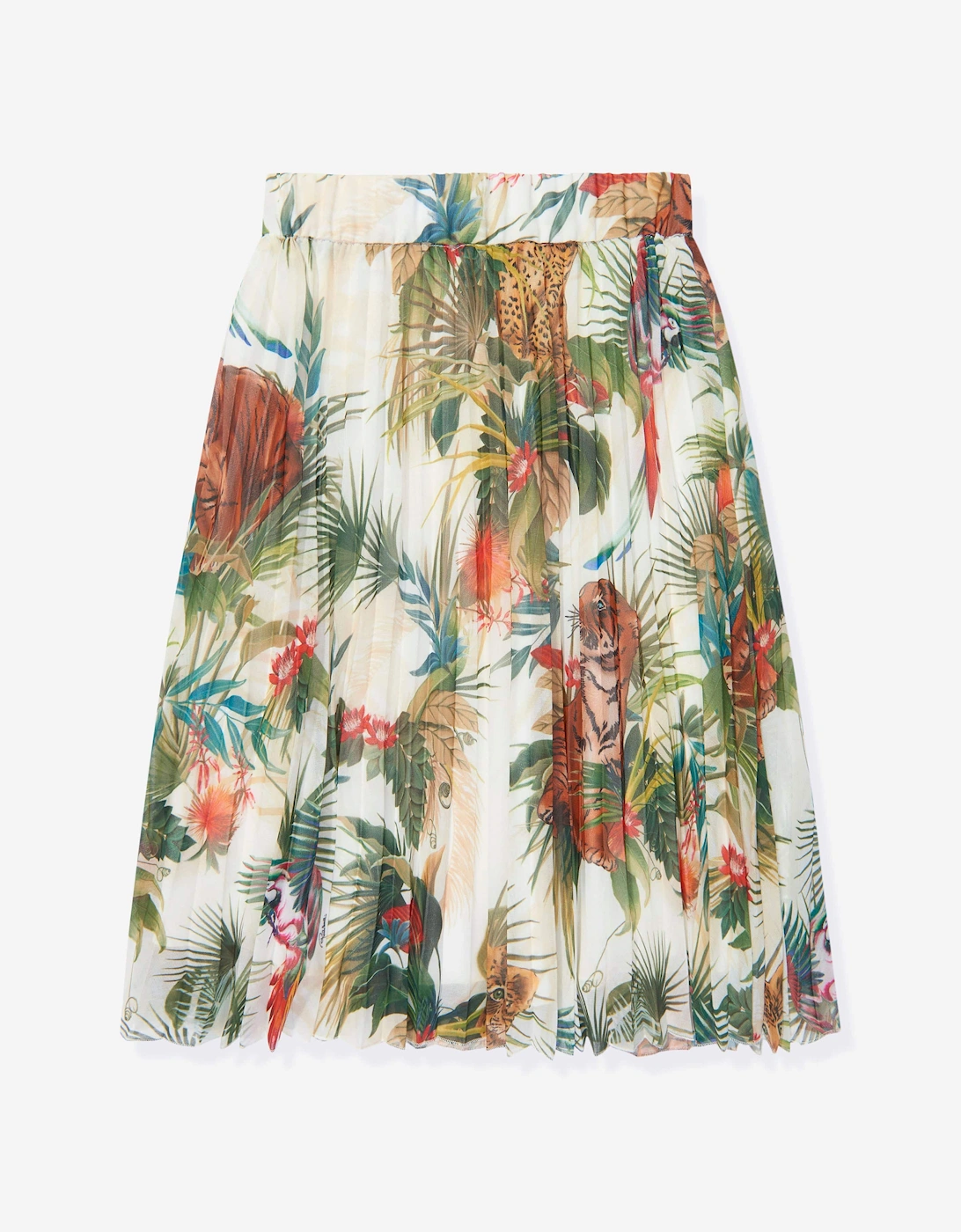 Girls Silk Botany Skirt in White