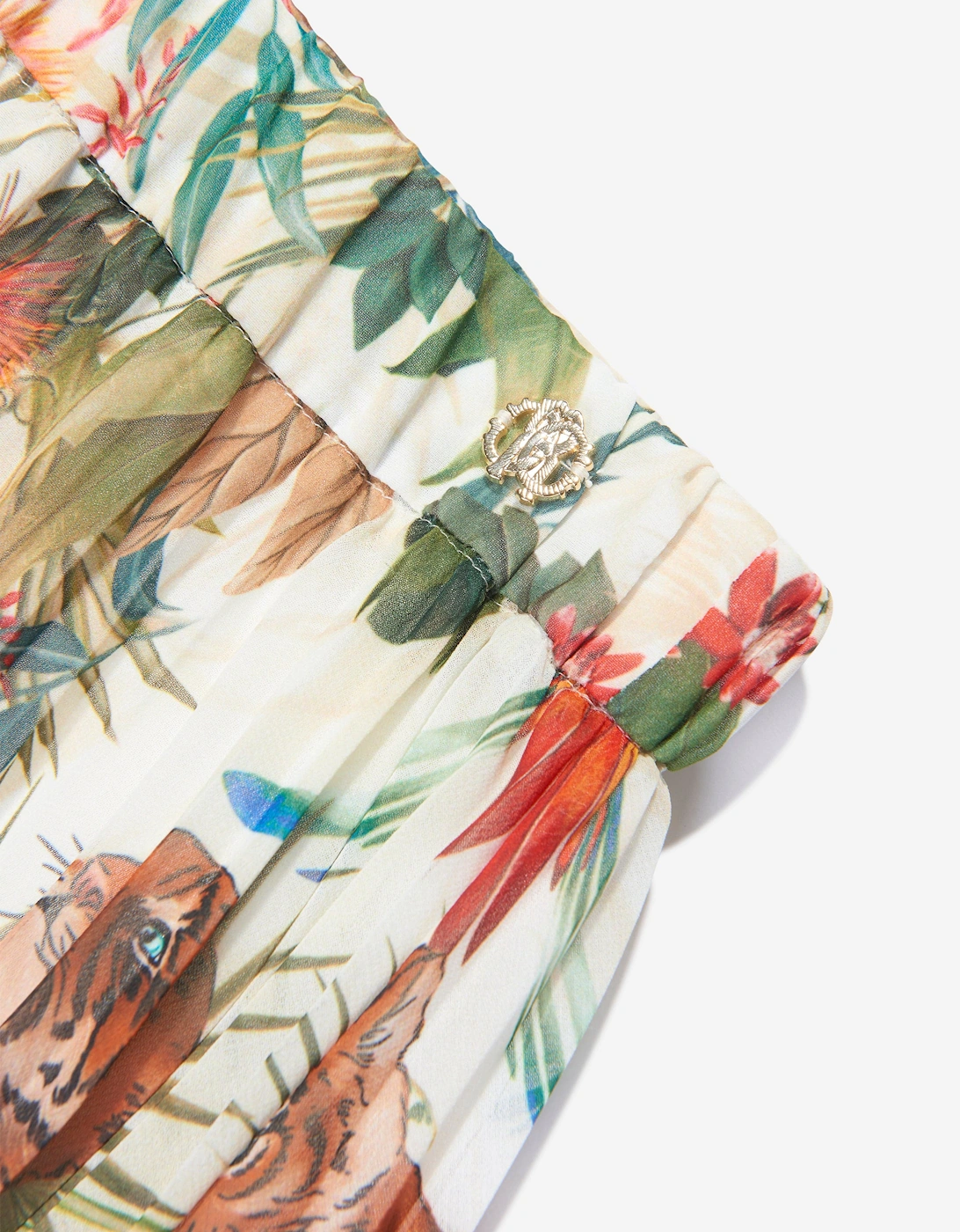 Girls Silk Botany Skirt in White
