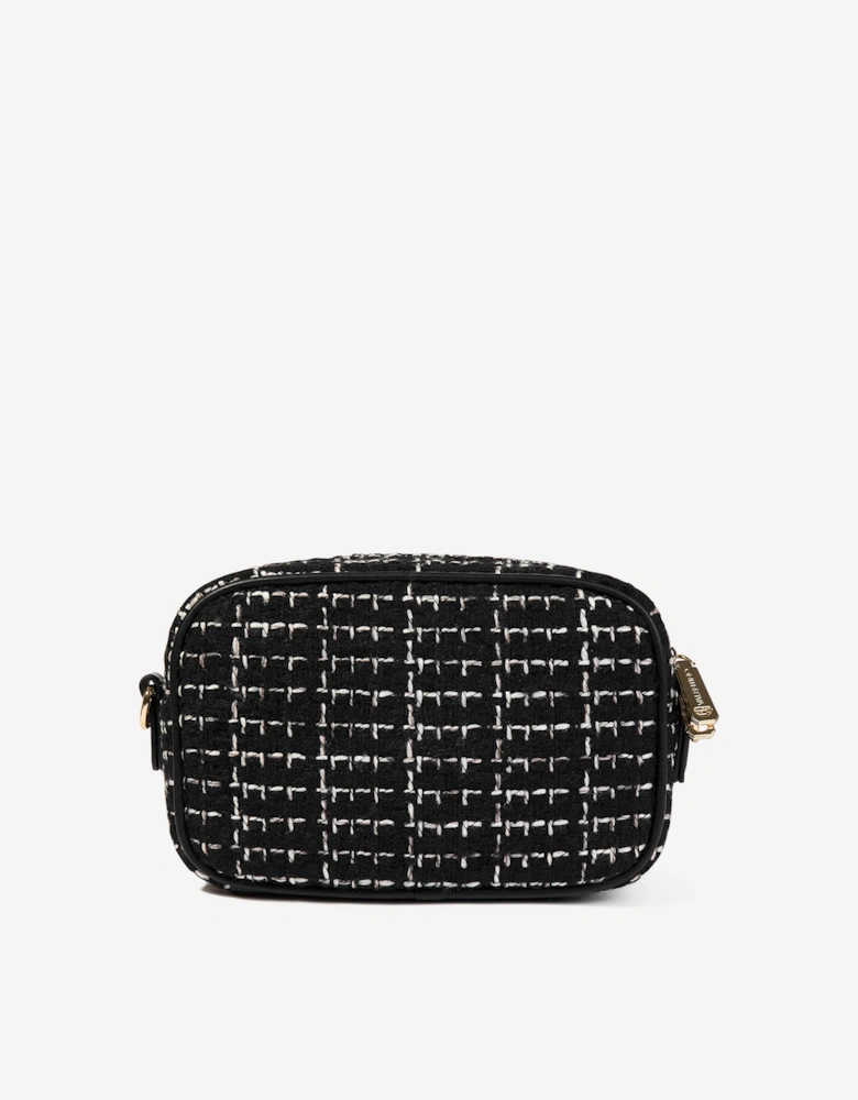 Tweed Crossbody Bag in Black (20cm)