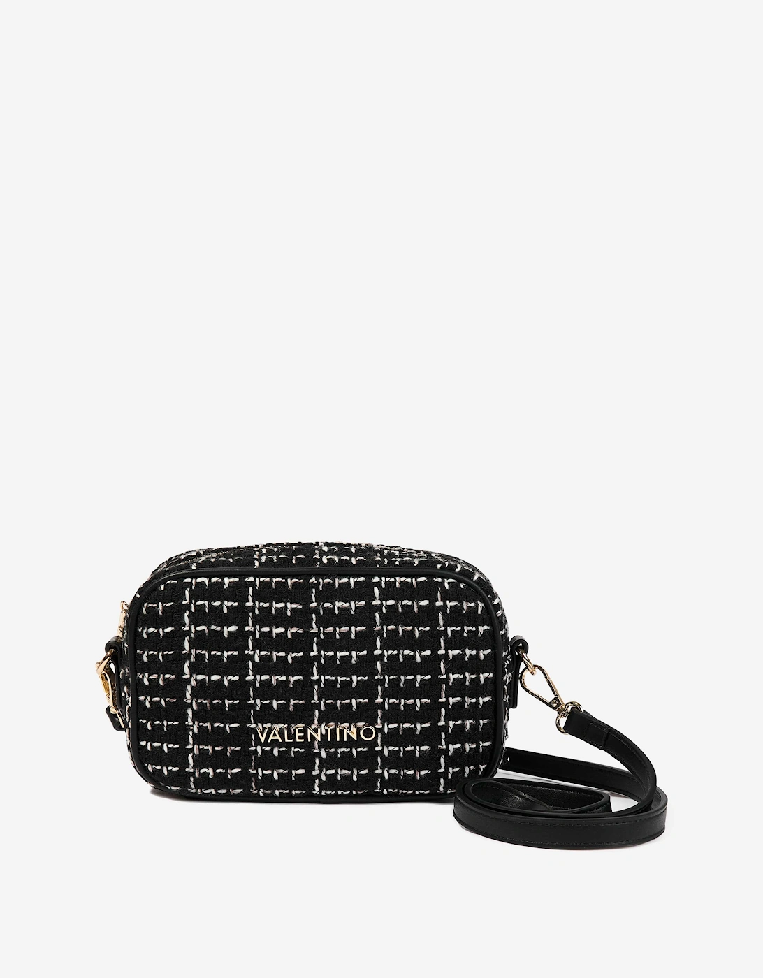 Tweed Crossbody Bag in Black (20cm)