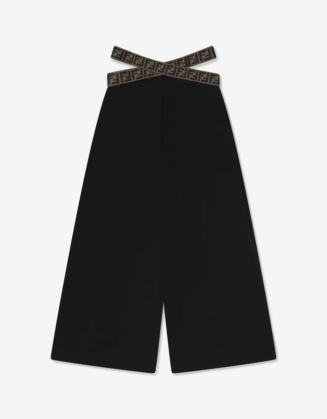 Girls Band Wide Leg Trousers in Black