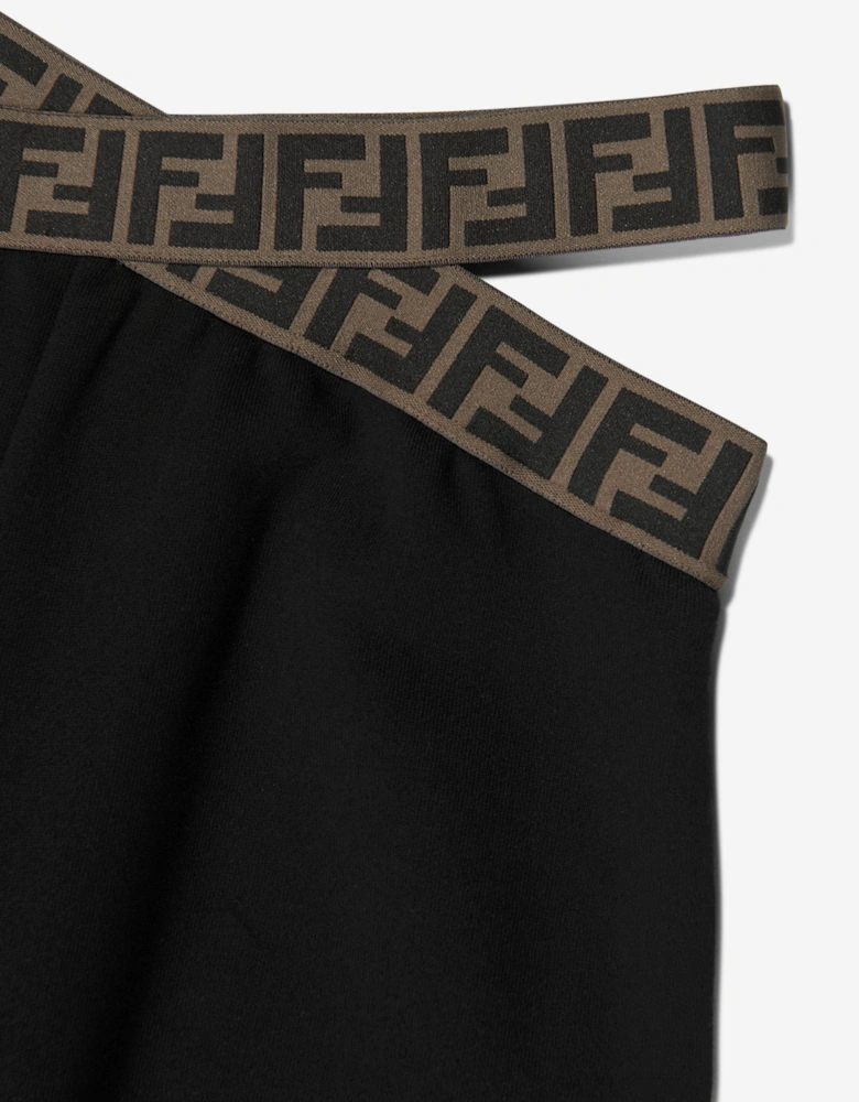 Girls Band Wide Leg Trousers in Black