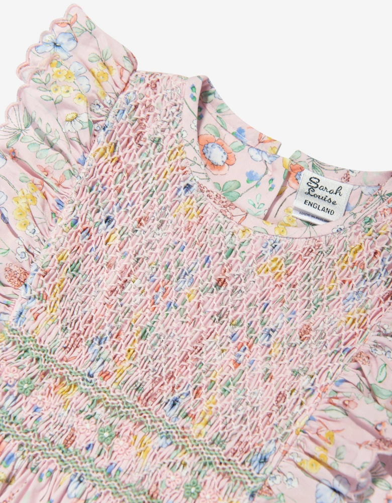 Girls Embroidered Dress in Multicolour
