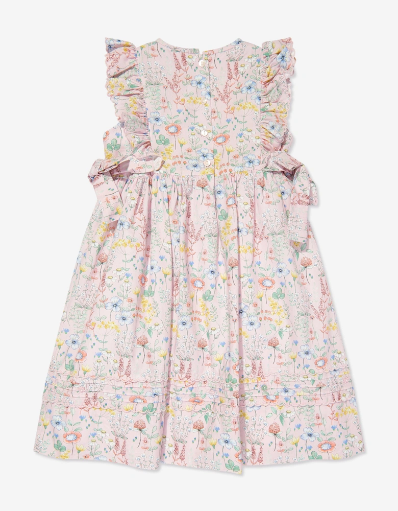 Girls Embroidered Dress in Multicolour