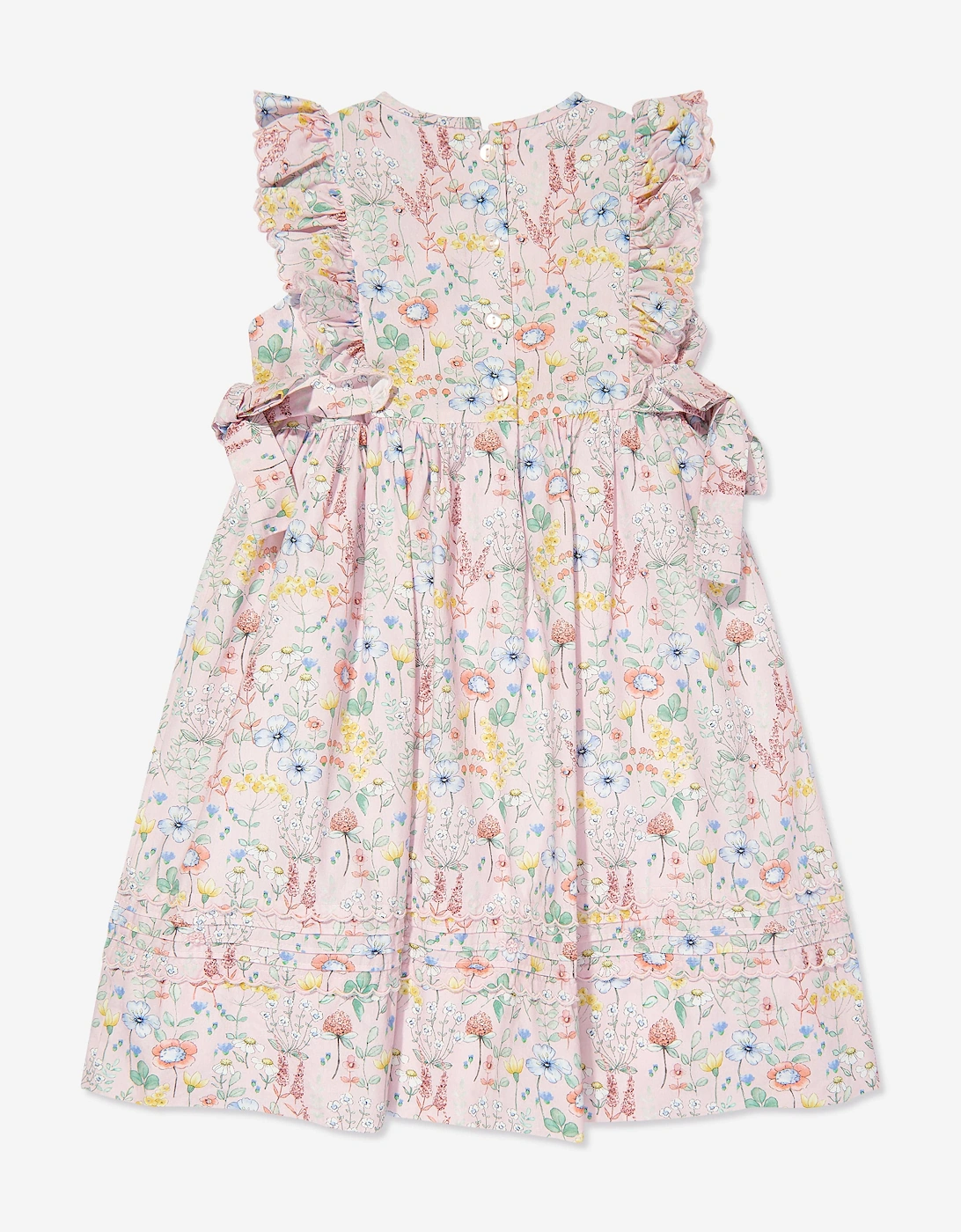 Girls Embroidered Dress in Multicolour