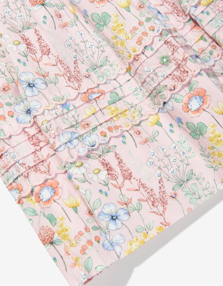 Girls Embroidered Dress in Multicolour