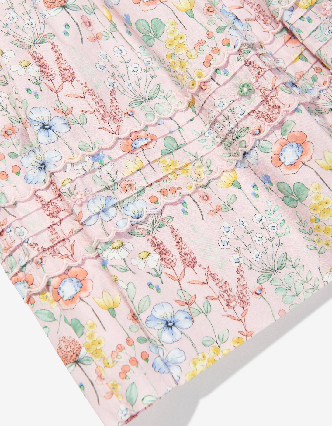 Girls Embroidered Dress in Multicolour