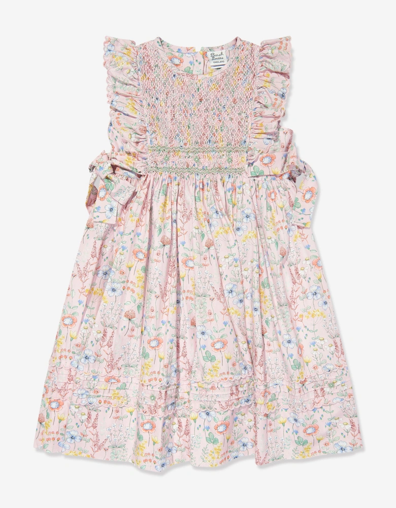 Girls Embroidered Dress in Multicolour