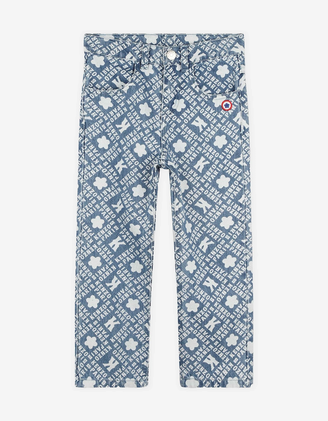 Kids Logo Print Jeans in Blue, 5 of 4