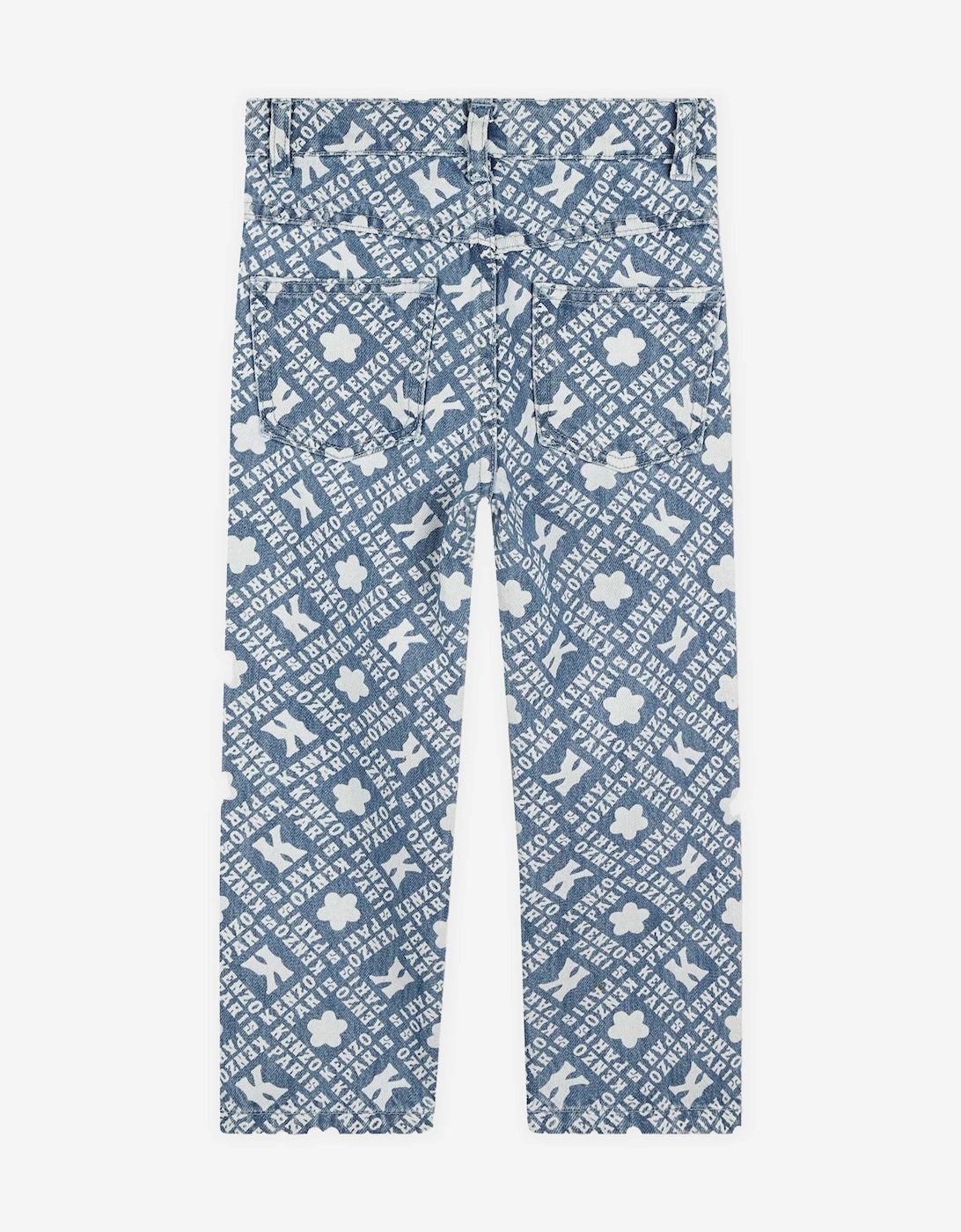 Kids Logo Print Jeans in Blue