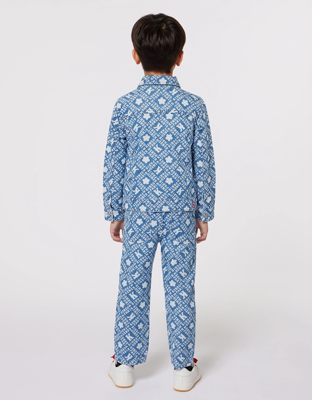 Kids Logo Print Jeans in Blue