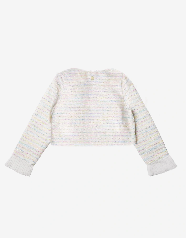BCBGMAXAZRIA Girls Tweed Jacket in Ivory