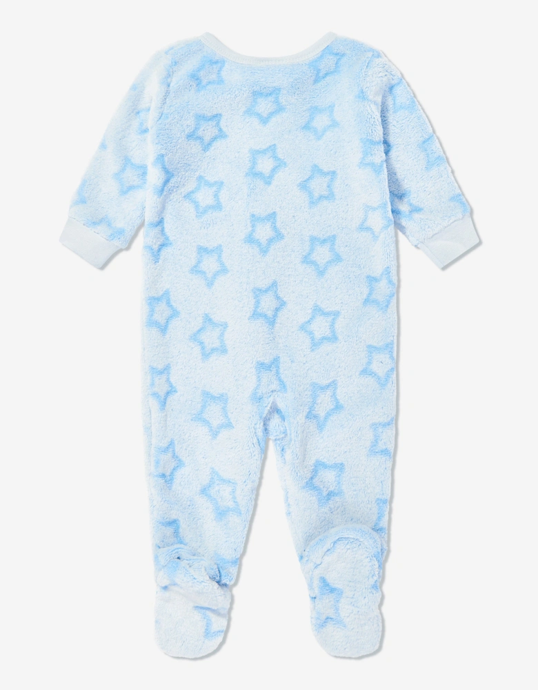 Baby Boys Fleece Babygrow in Blue