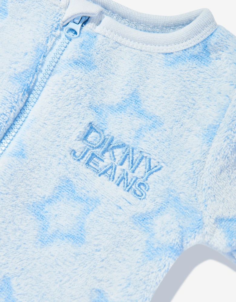 Baby Boys Fleece Babygrow in Blue