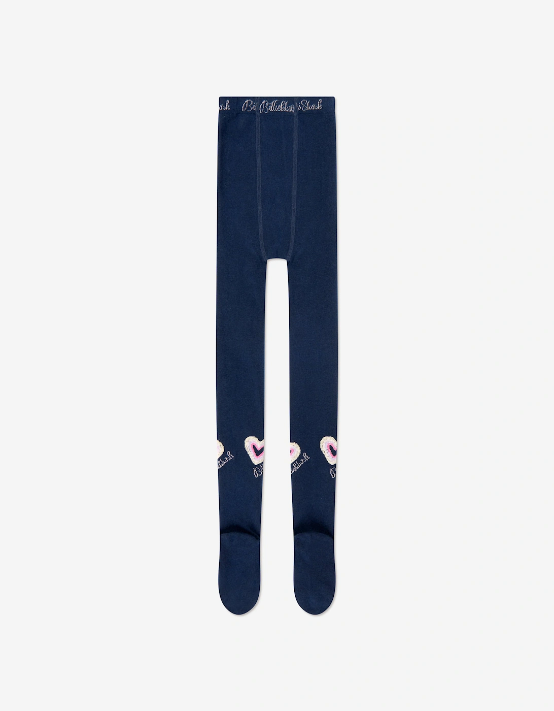 Billieblush Girls Heart Logo Tights in Navy