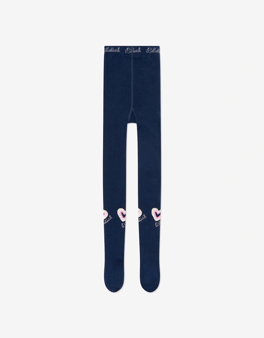 Billieblush Girls Heart Logo Tights in Navy, 5 of 4