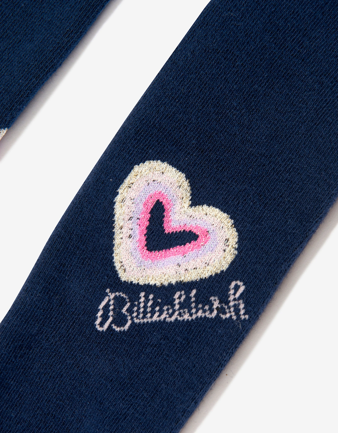 Billieblush Girls Heart Logo Tights in Navy