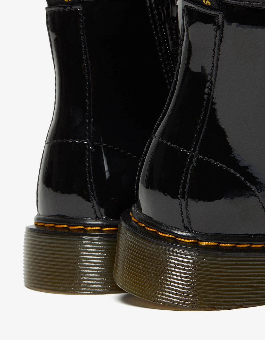 Kids 1460 Patent Leather Lace Up  Boots in Black
