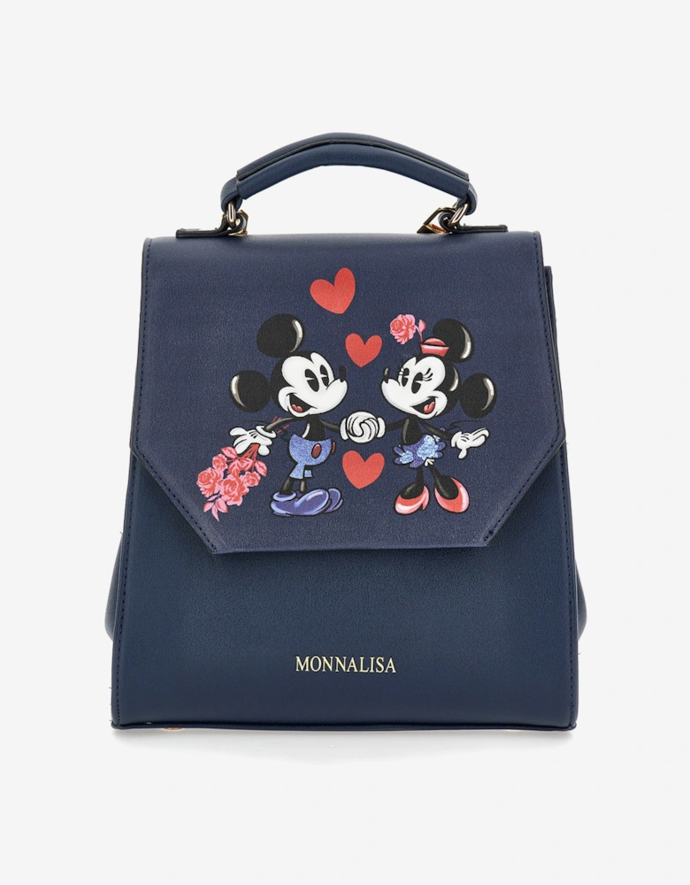Girls Mickey and Minnie Backpack in Navy (25cm)