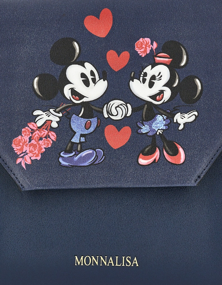 Girls Mickey and Minnie Backpack in Navy (25cm)