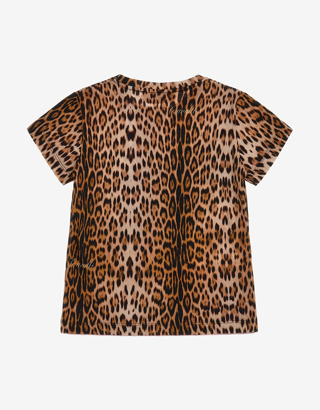 Girls Leopard Heritage T-Shirt in Brown