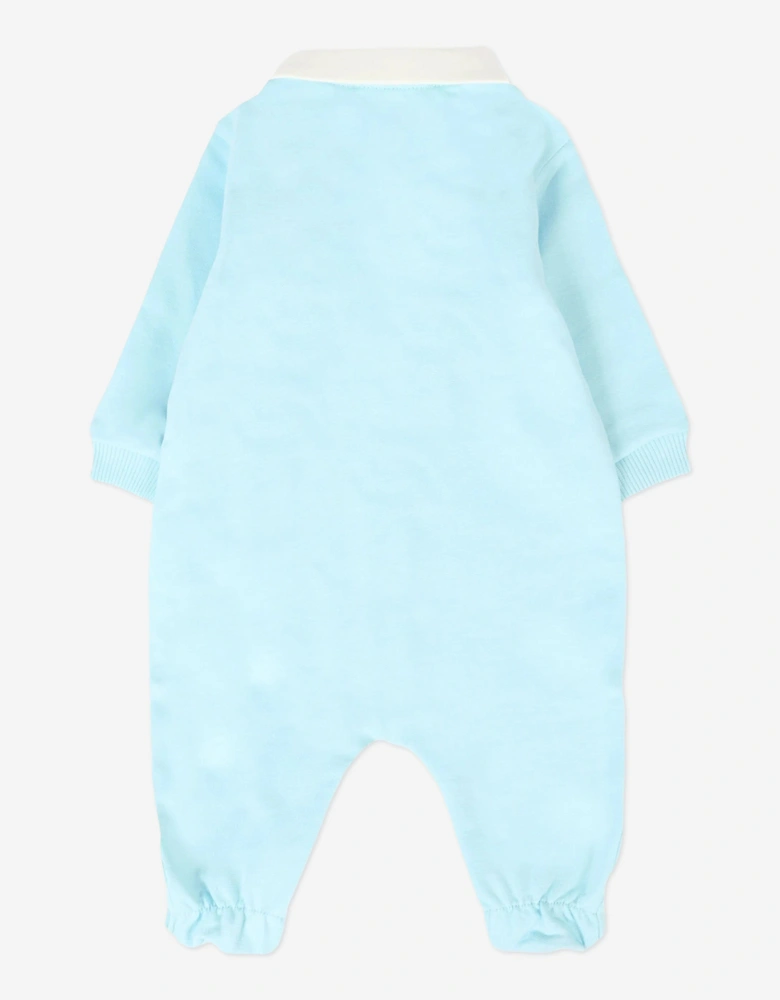 Baby Boys Bear Logo Babygrow in Blue