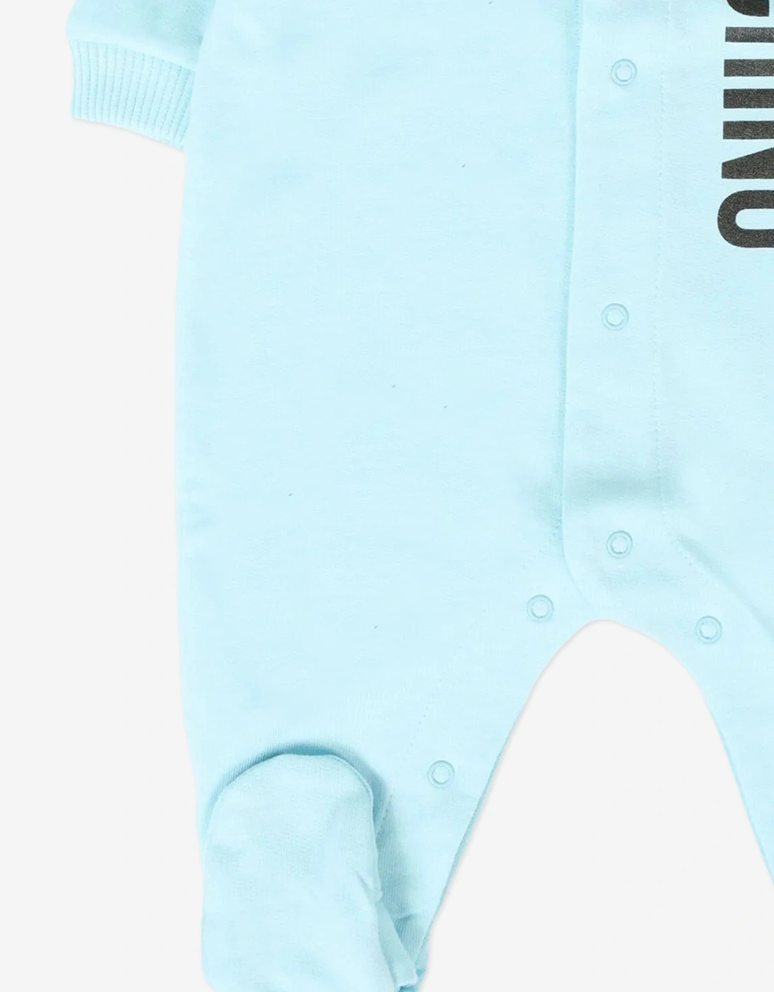 Baby Boys Bear Logo Babygrow in Blue