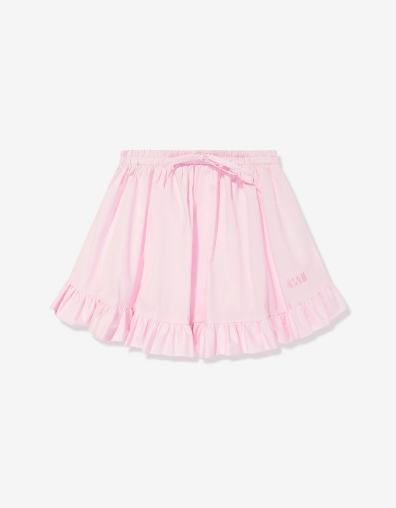 Girls Poplin Skirt in Pink