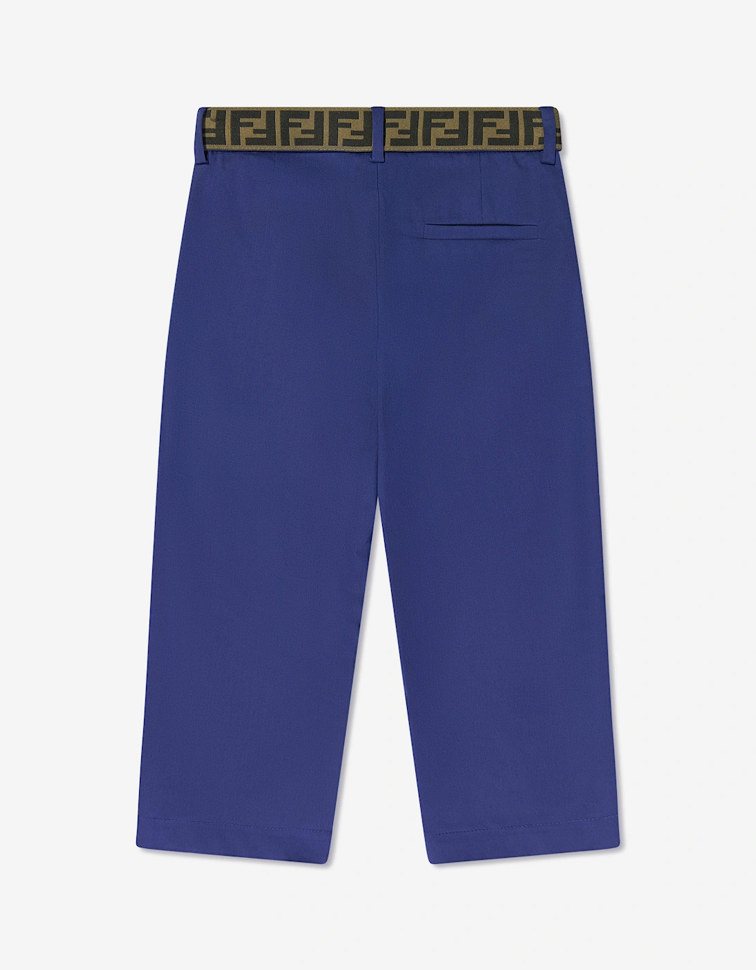 Boys Gabardine Stretch Trousers in Navy