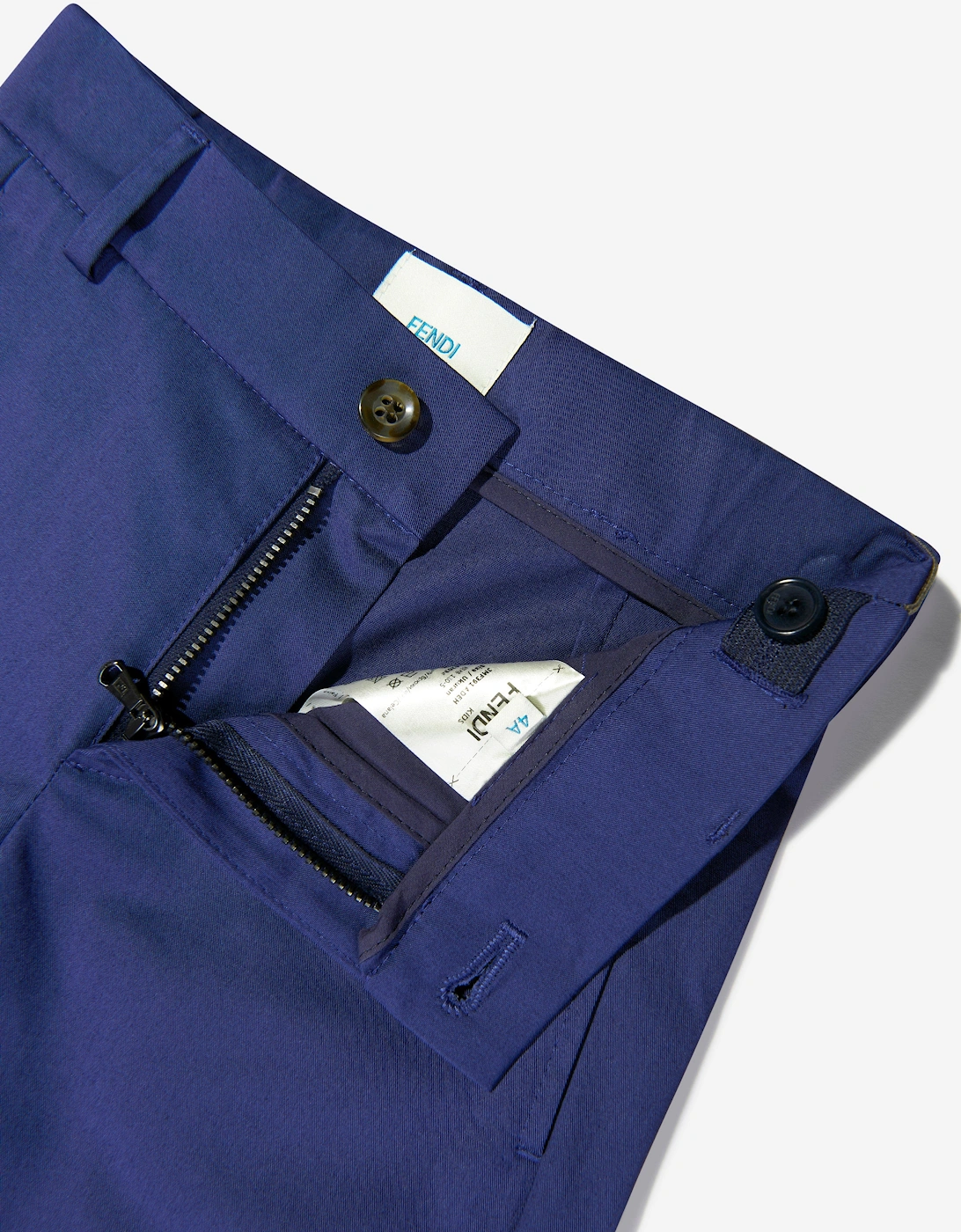 Boys Gabardine Stretch Trousers in Navy