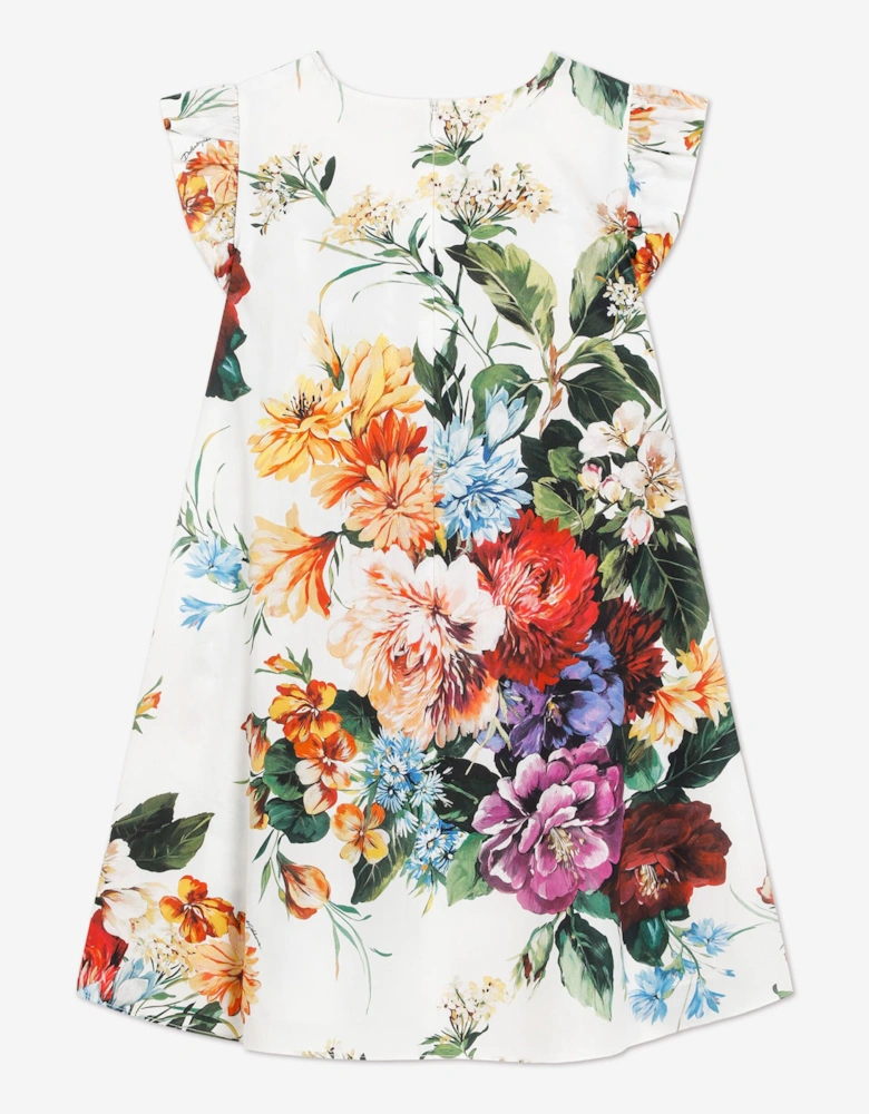 Girls Cottom Floral Dress in Multicolour