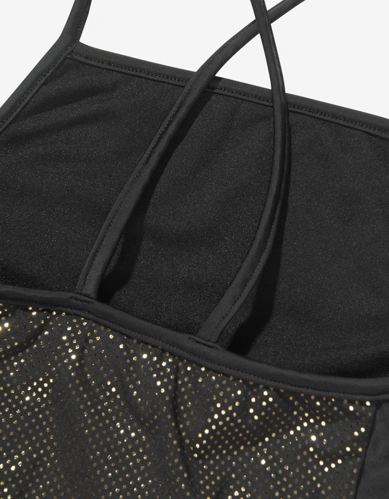 Girls Logo Swimsuit in Black