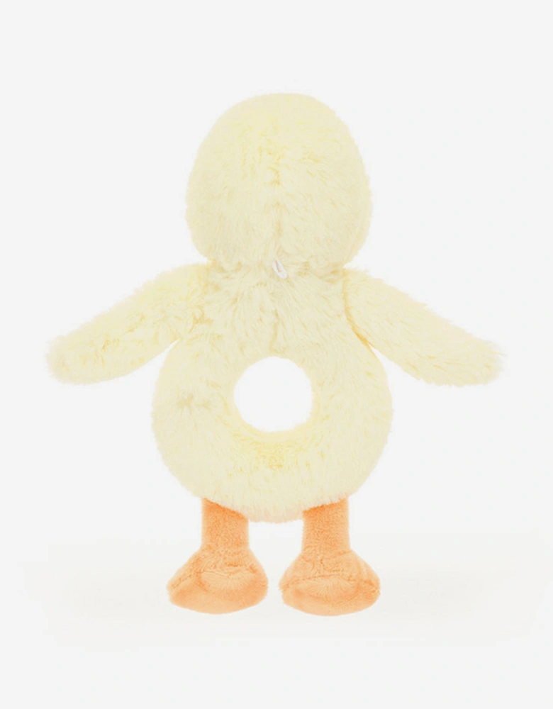 Bashful Duckling Ring Rattle in Yellow (18cm)
