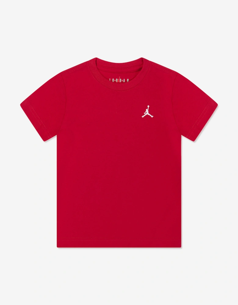 Jordan Boys Jumpman Air Embroidered T-Shirt in Red