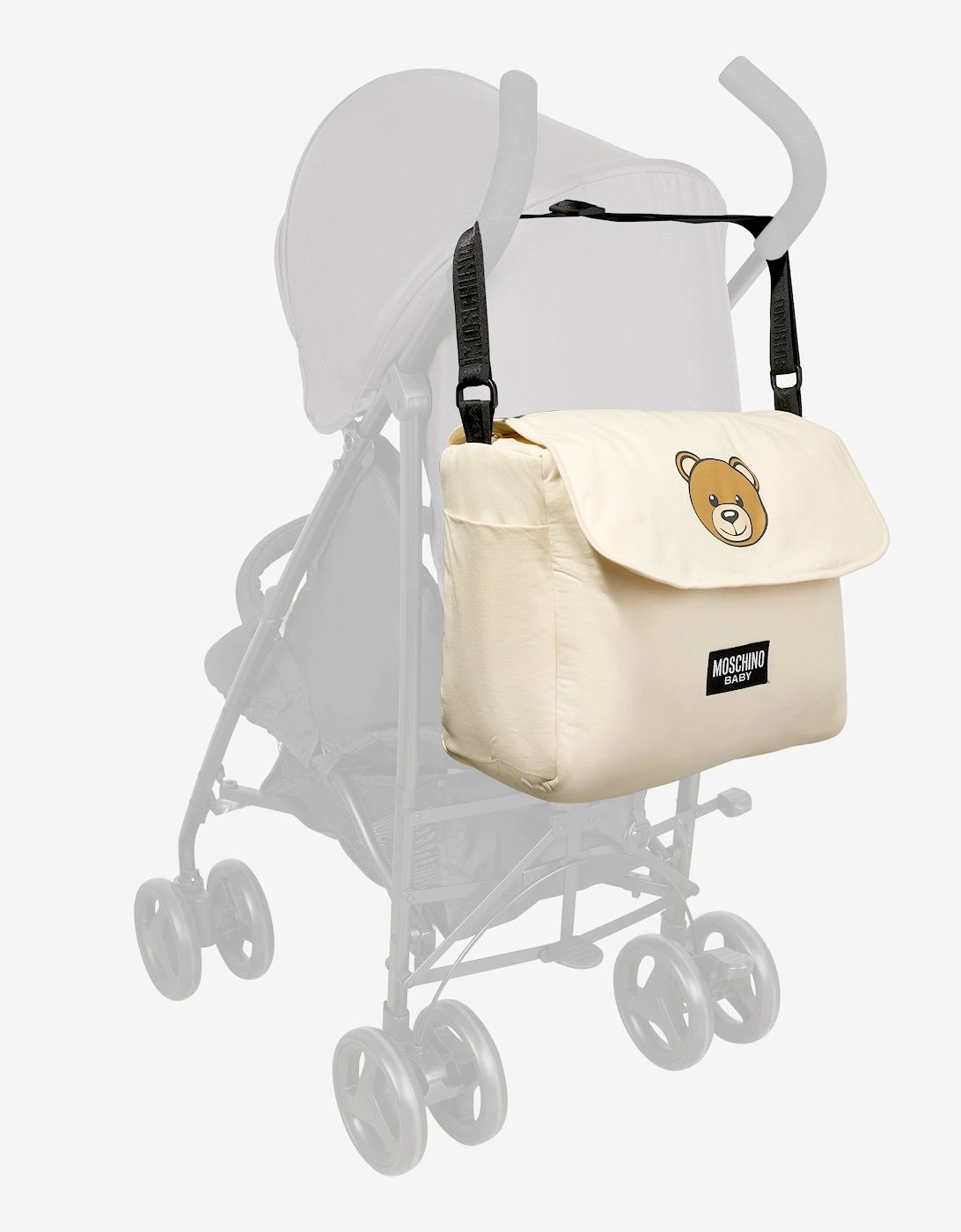 Baby Teddy Bear Logo Changing Bag in Beige (39cm)
