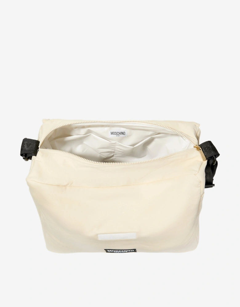 Baby Teddy Bear Logo Changing Bag in Beige (39cm)