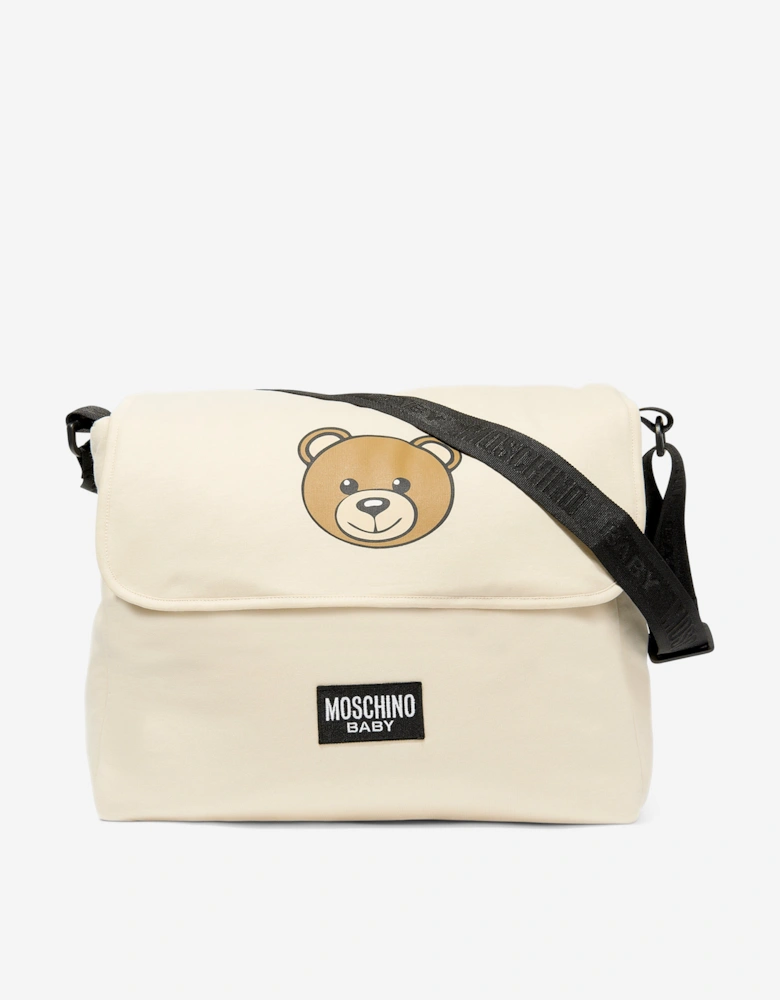 Baby Teddy Bear Logo Changing Bag in Beige (39cm)