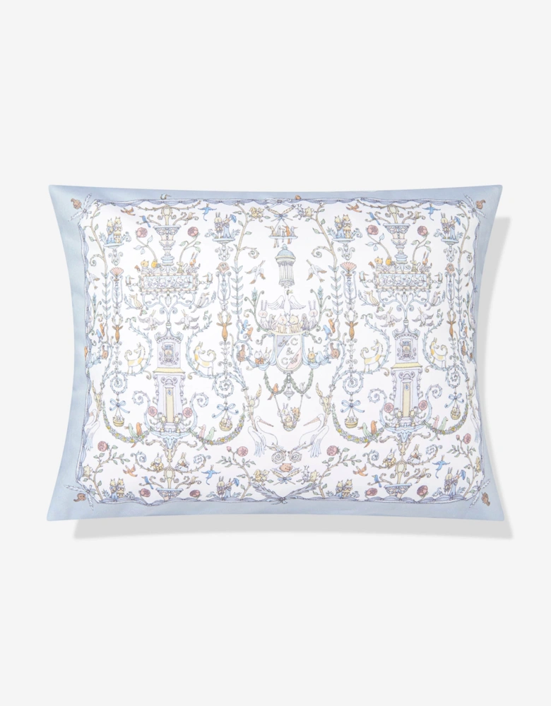 Baby Satin Toile De Jouy & Caitlin Wilson Cushion Cover in Blue (40 cm x 30 cm)