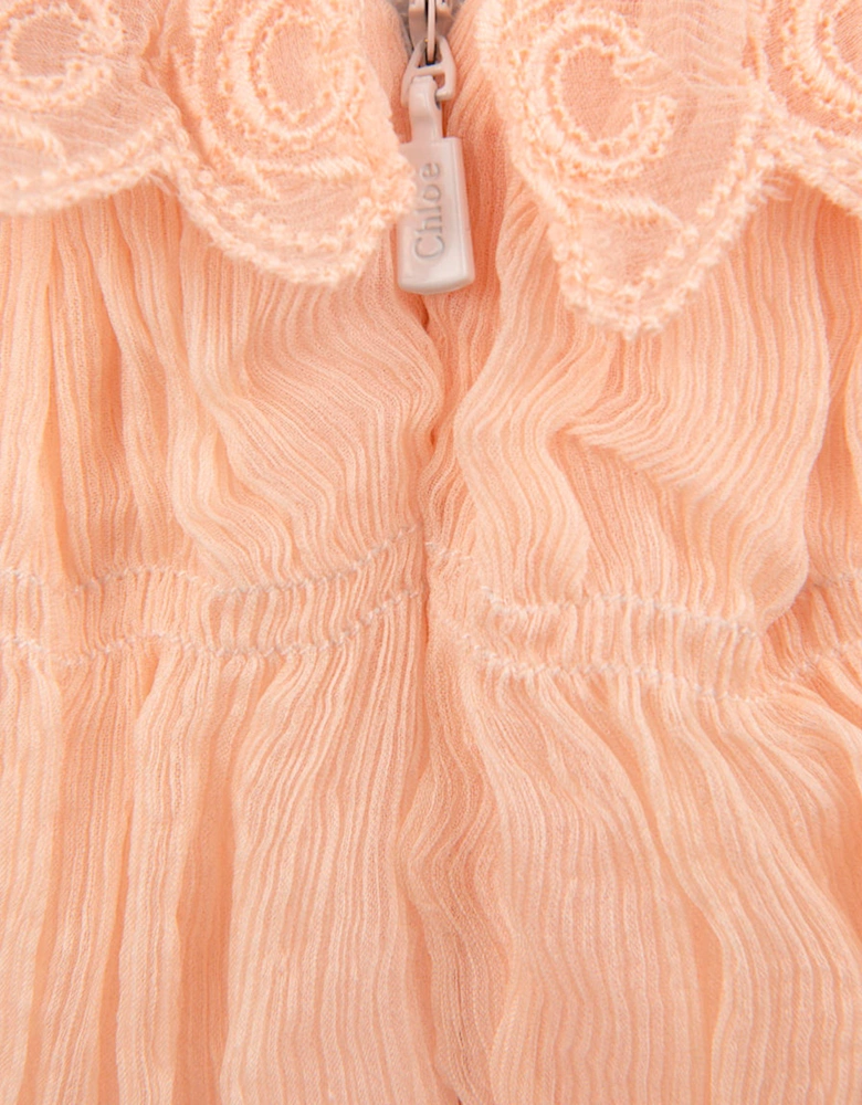 Chloe Girls Light Pink Silk Dress