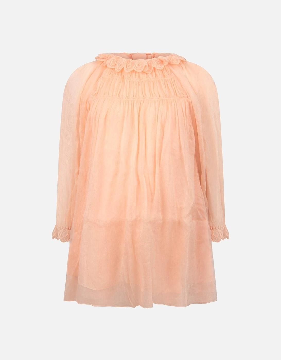 Chloe Girls Light Pink Silk Dress
