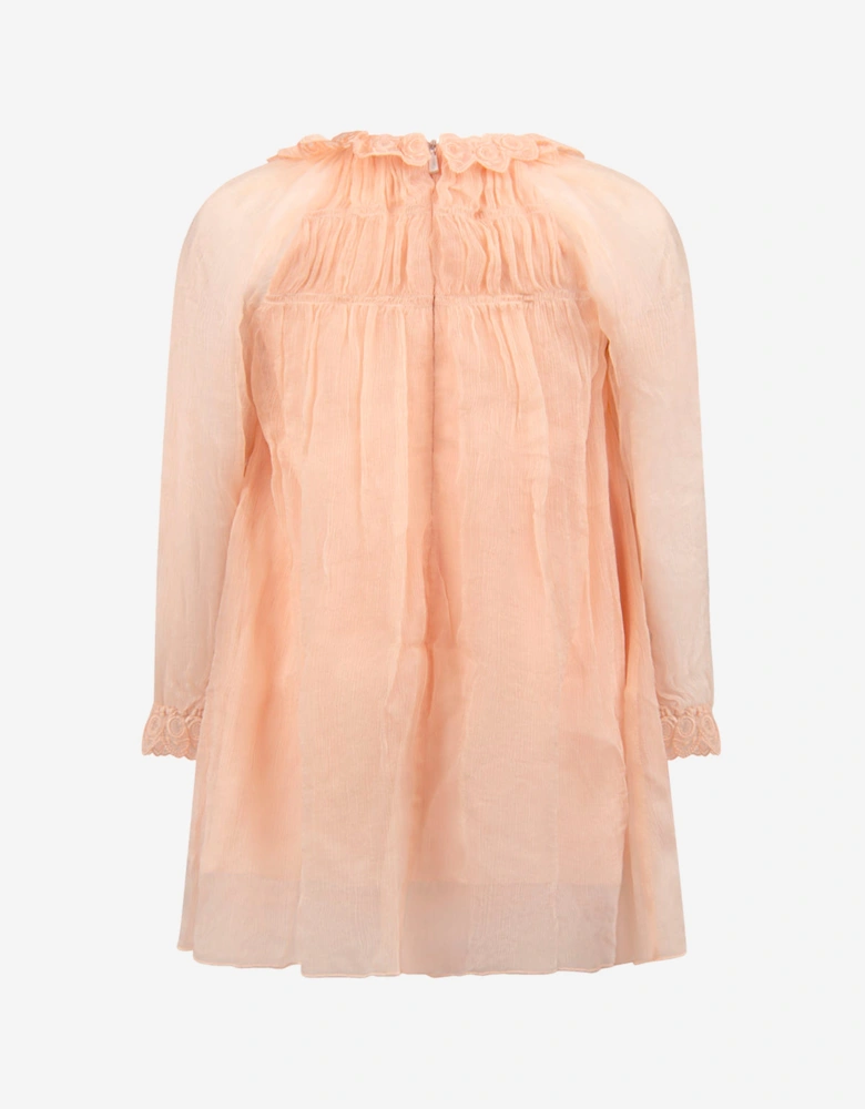 Chloe Girls Light Pink Silk Dress