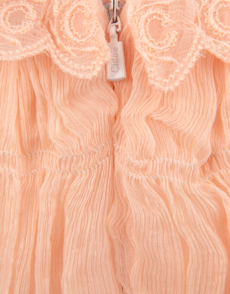 Chloe Girls Light Pink Silk Dress