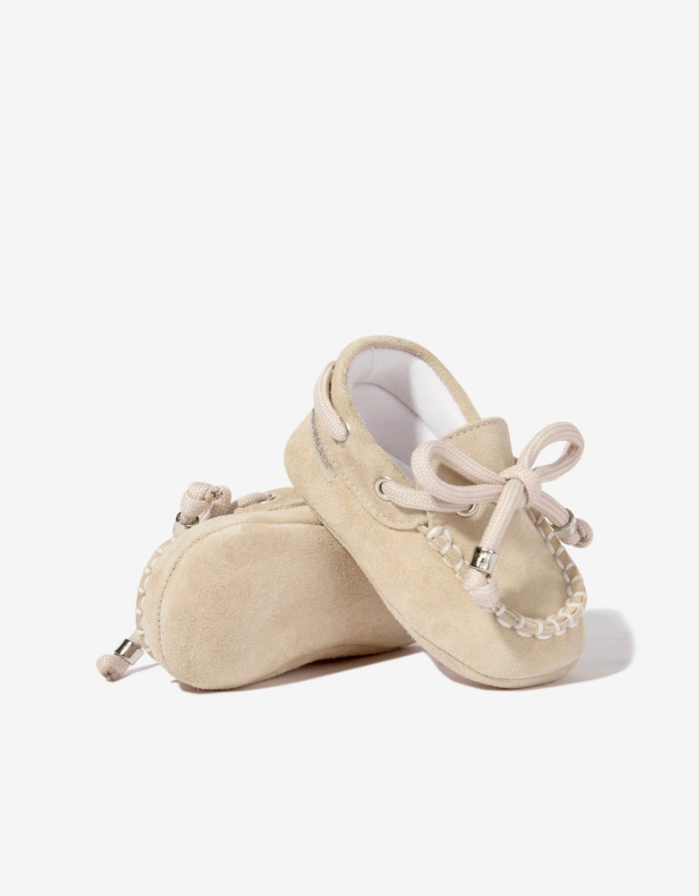 BABYWALKER Baby Boys Suede Moccasins in Beige