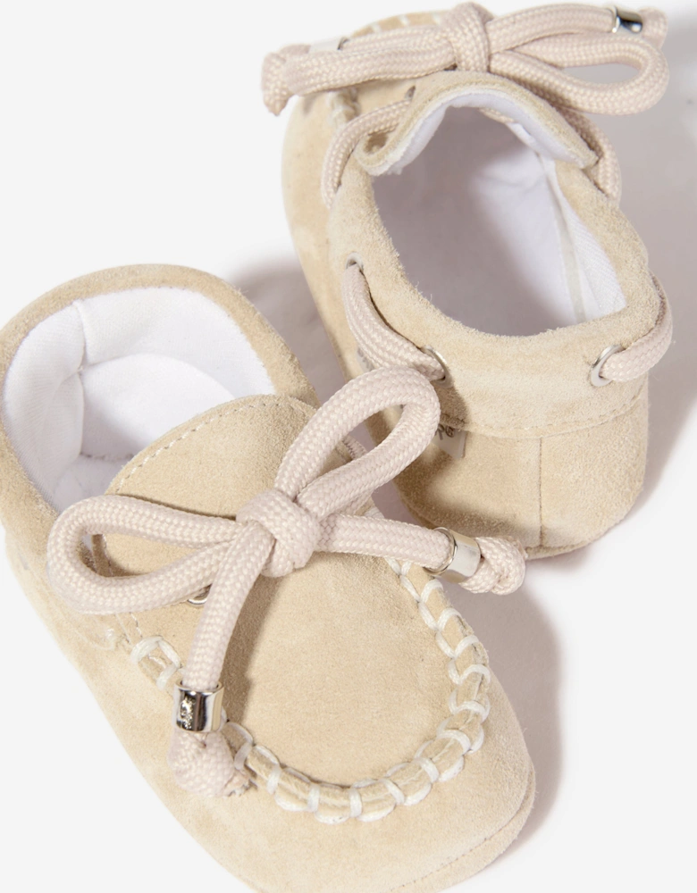 BABYWALKER Baby Boys Suede Moccasins in Beige