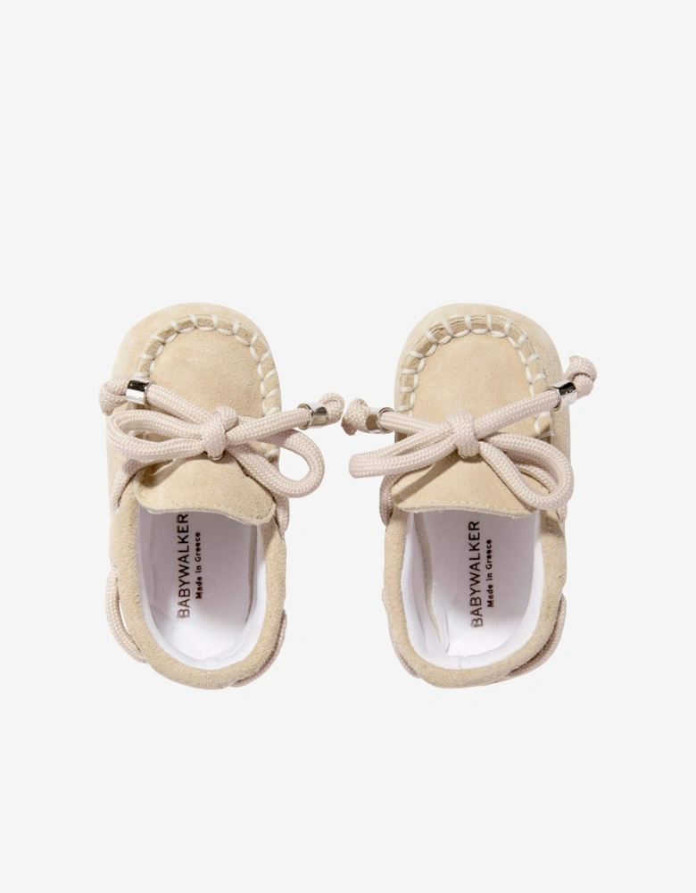 BABYWALKER Baby Boys Suede Moccasins in Beige
