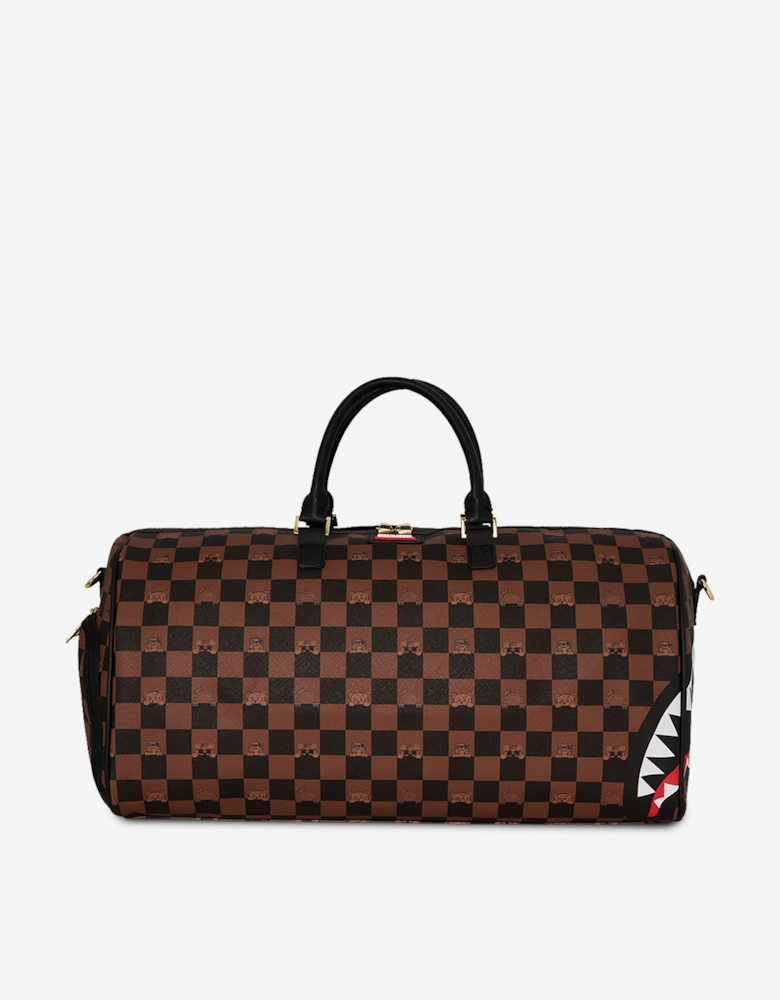 Kids Peeking Character Check Emperor Duffle Bag in Brown (51cm)
