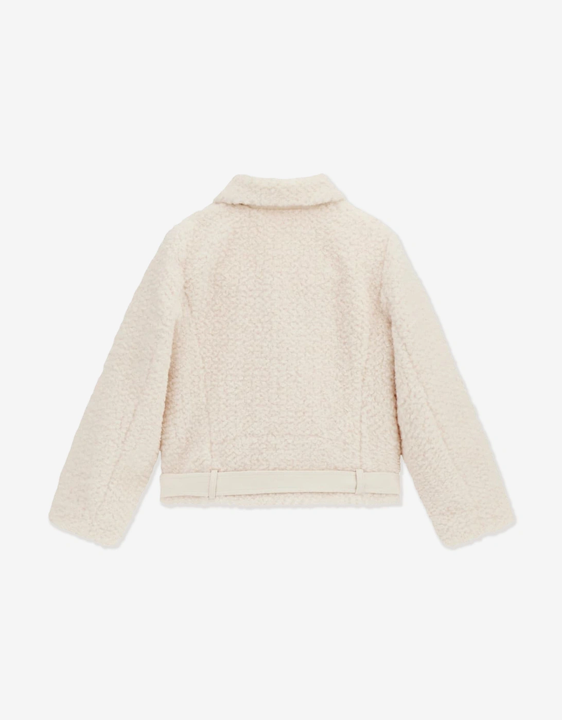 Girls Faux Fur Jacket in Ivory