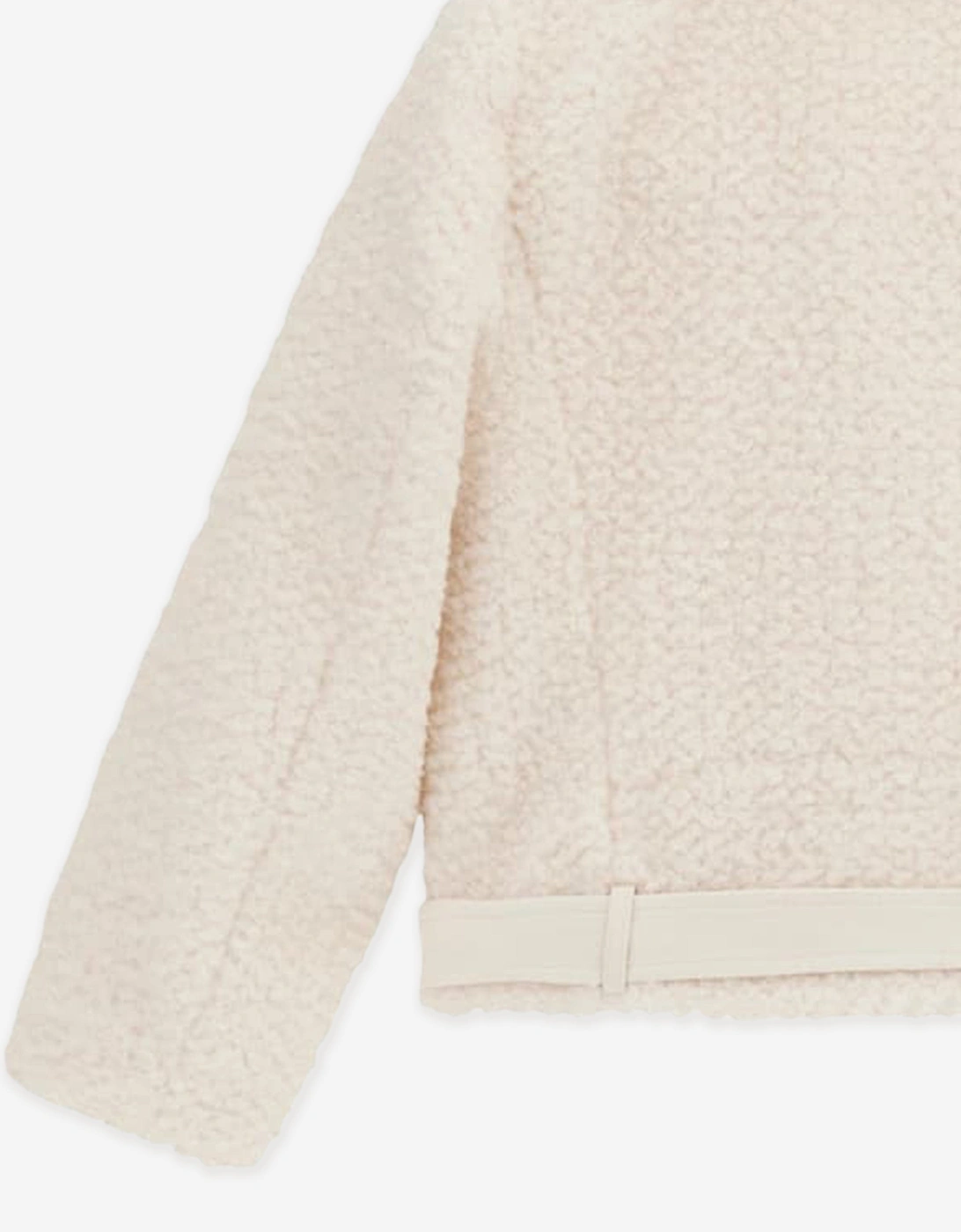 Girls Faux Fur Jacket in Ivory