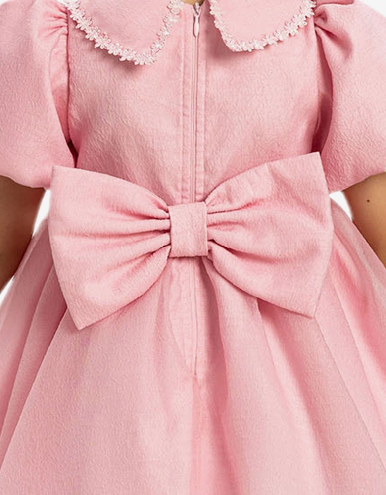 Baby Girls Pearl Detail Dress with Headband in Pink