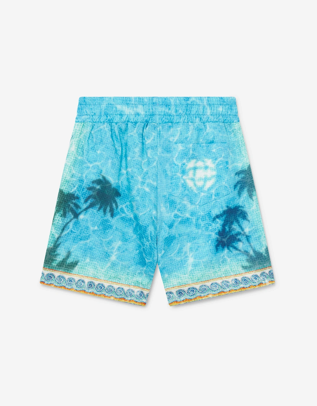 Boys Caustics Emblem Drawstring Shorts in Blue